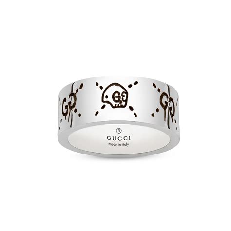 gucci silver rings|Gucci ghost ring price.